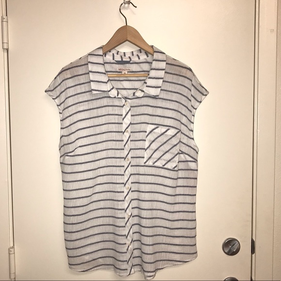 Merona Tops - 🌴3/$20 Merona Seersucker Button Down Top white B…